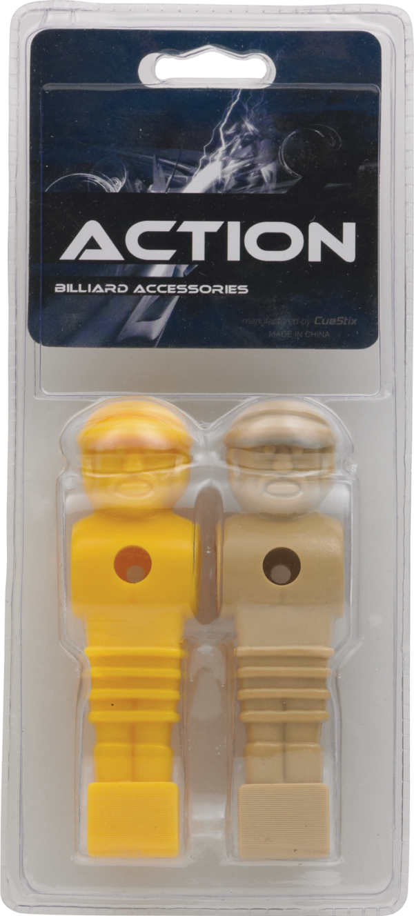 Foosball Men Brown & Yellow - Blister Pack of 2 Foosball Men Brown & Yellow - Blister Pack of 2